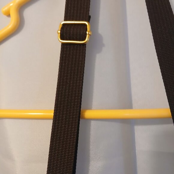 New Travel Sling Crossbody bag Brown Faux Leather Pastel floral canvas Zip Purse - Picture 4 of 12